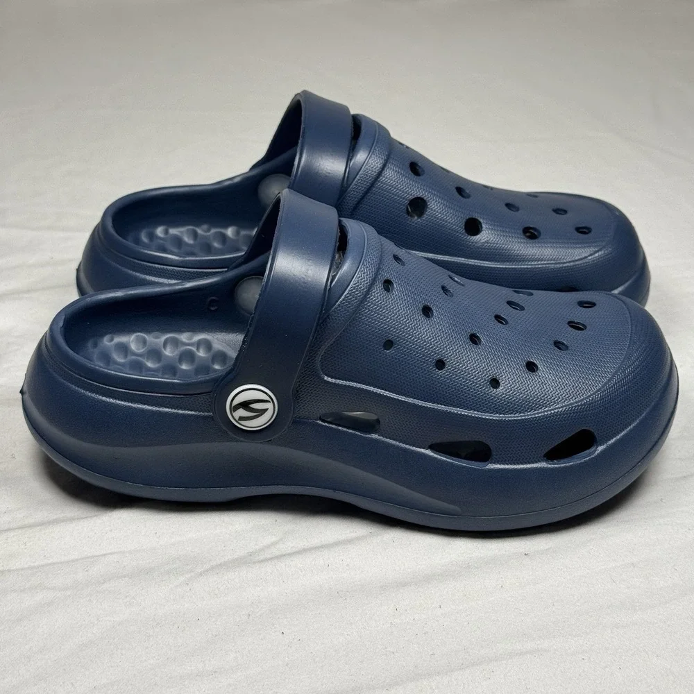 Kids Blue Clogs Size 11 Toddler Slip‎ On Sandals Charms Lightweight Shoes